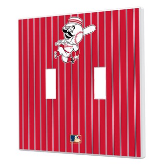 Cincinnati Reds 1953-1967 Cooperstown Pinstripe Double Toggle Light Switch Plate