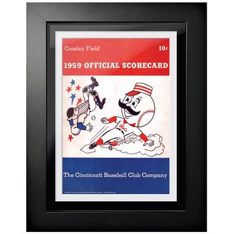 Cincinnati Reds 1959 Vintage 12'' x 16'' Framed Program Cover