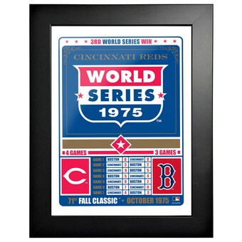 Cincinnati Reds 1975 World Series Champions 12'' x 16'' Fall Classic Framed Photo