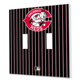 Cincinnati Reds 1978-1992 Cooperstown Pinstripe Double Toggle Light Switch Plate