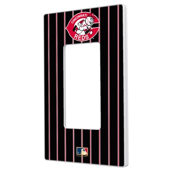 Cincinnati Reds 1978-1992 Cooperstown Pinstripe Single Rocker Light Switch Plate