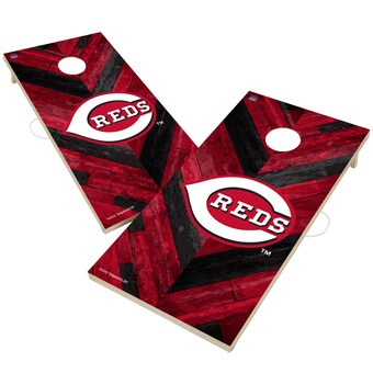 Cincinnati Reds 2' x 4' Herringbone Design Cornhole Set