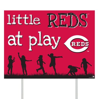 Cincinnati Reds 24" x 18" Little Fans At Play Yard Sign