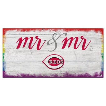 Cincinnati Reds 6'' x 12'' Pride Mr & Mr Sign