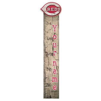 Cincinnati Reds 6" x 36" Personalized Growth Chart Sign