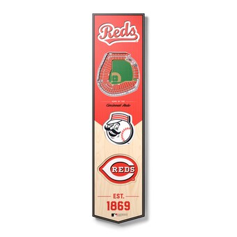 Cincinnati Reds 8'' x 32'' 3D StadiumView Banner