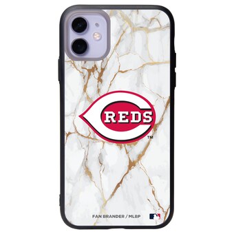 Cincinnati Reds Black Slate White Marble iPhone Case