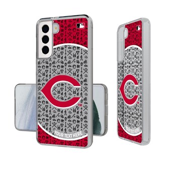 Cincinnati Reds Circle Design Galaxy Clear Phone Case