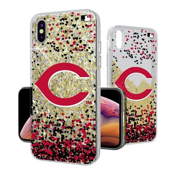 Cincinnati Reds Glitter Confetti iPhone Case