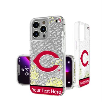 Cincinnati Reds iPhone Personalized Glitter Case