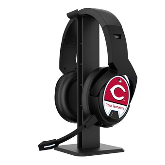 Cincinnati Reds Personalized Bluetooth Gaming Headphones & Stand