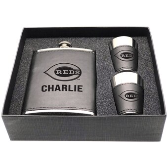 Cincinnati Reds Personalized Shot and Flask Set