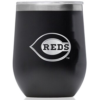 Cincinnati Reds  Corkcicle Black 12oz. Primary Logo Stemless Tumbler