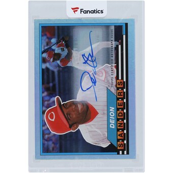 Deion Sanders Cincinnati Reds Autographed 2021 Topps '89 Design #89BF-7 Card 