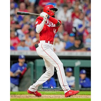 Elly De La Cruz Cincinnati Reds Unsigned Fanatics Authentic MLB Debut First Hit Photograph