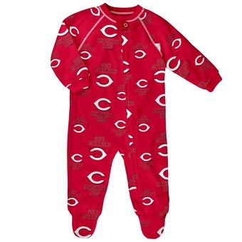 Infant Cincinnati Reds Red Zip-Up Raglan Sleeper