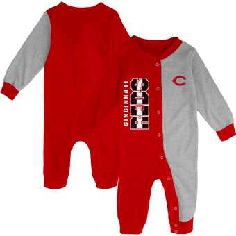 Infant Cincinnati Reds Red/Heather Gray Halftime Sleeper