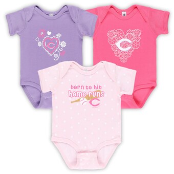 Infant Cincinnati Reds Soft as a Grape 3-Pack Bodysuit Set