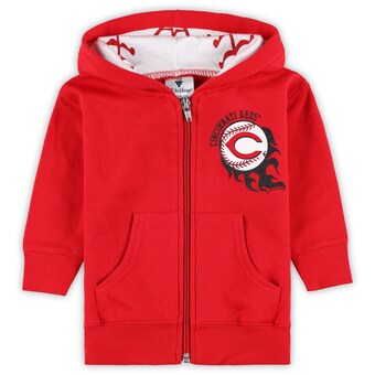 Infant Cincinnati Reds Soft as a Grape Red Baseball Full-Zip Hoodie