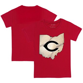 Infant Cincinnati Reds Tiny Turnip Red State Outline T-Shirt