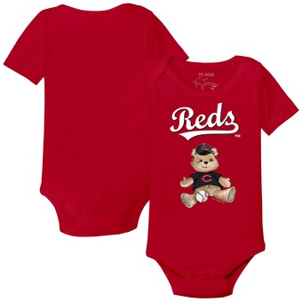 Infant Cincinnati Reds Tiny Turnip Red Teddy Boy Bodysuit