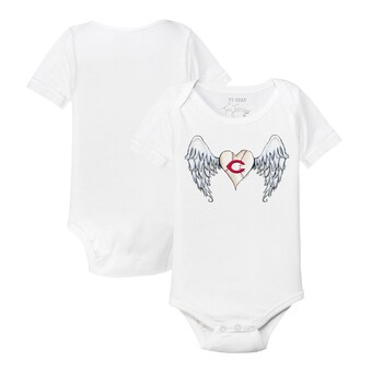 Infant Cincinnati Reds Tiny Turnip White Angel Wings Bodysuit