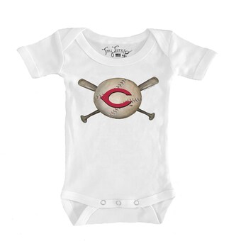 Infant Cincinnati Reds Tiny Turnip White Baseball Crossbats Bodysuit