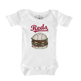 Infant Cincinnati Reds Tiny Turnip White Burger Bodysuit