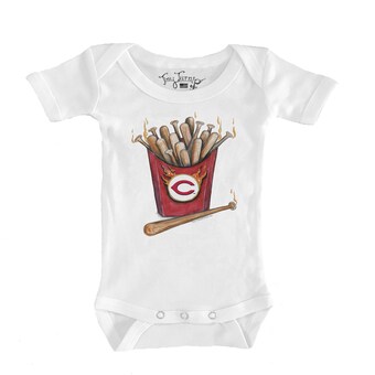 Infant Cincinnati Reds Tiny Turnip White Hot Bats Bodysuit