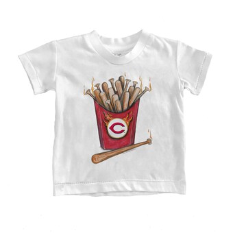 Infant Cincinnati Reds Tiny Turnip White Hot Bats T-Shirt