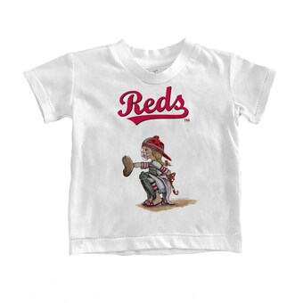 Infant Cincinnati Reds Tiny Turnip White Kate the Catcher T-Shirt