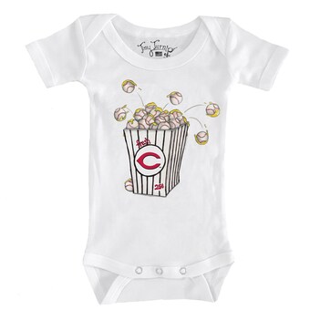 Infant Cincinnati Reds Tiny Turnip White Popcorn Bodysuit