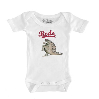 Infant Cincinnati Reds Tiny Turnip White Stega Bodysuit