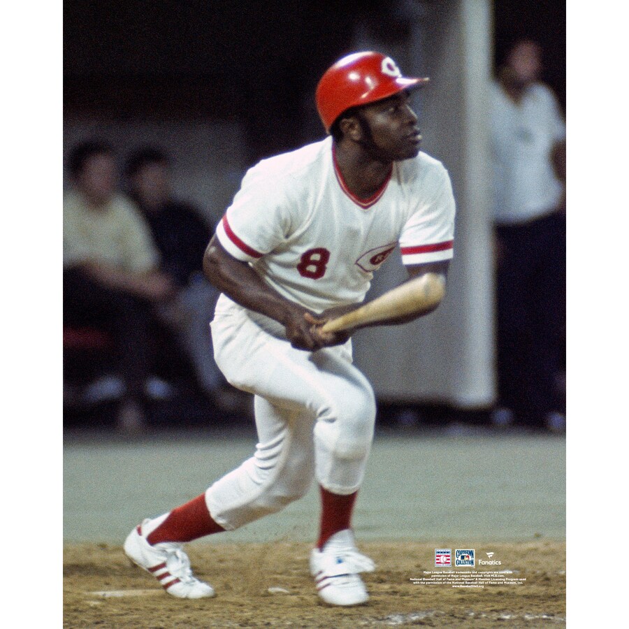 Unsigned Cincinnati Reds Joe Morgan Fanatics Authentic Bats During MLB All-Star Game Photograph