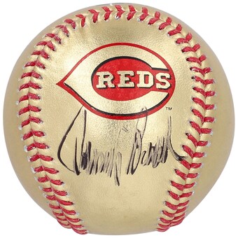 Autographed Cincinnati Reds Johnny Bench Fanatics Authentic Gold Leather Baseball