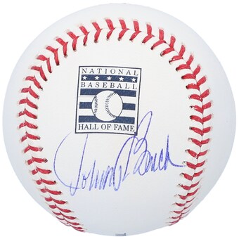 Autographed Cincinnati Reds Johnny Bench Fanatics Authentic Hall of Fame Logo Baseball