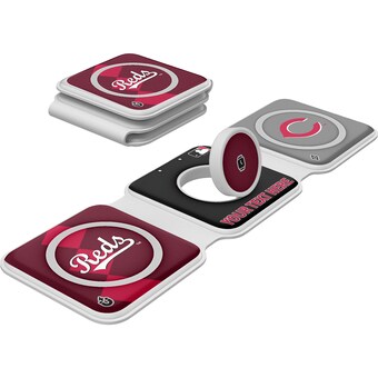 Cincinnati Reds Keyscaper Personalized 3-in-1 Foldable Charger