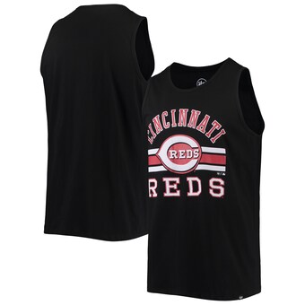 Men's Cincinnati Reds '47 Black Edge Super Rival Tank Top