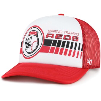 Men's Cincinnati Reds '47 White/Red 2024 Spring Training Foam Trucker Adjustable Hat
