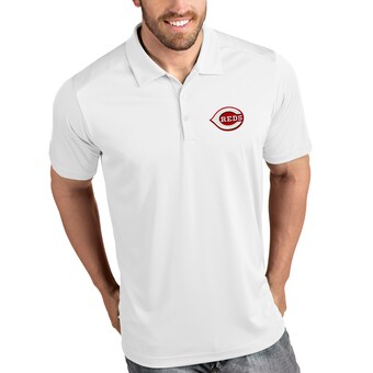 Men's Cincinnati Reds Antigua White Tribute Polo