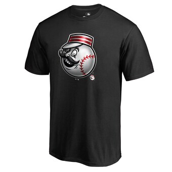 Men's Cincinnati Reds Black Midnight Mascot T-Shirt