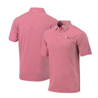 Men's Cincinnati Reds Columbia Red Omni-Wick Club Invite Polo