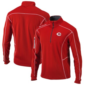 Men's Cincinnati Reds Columbia Red Shotgun Omni-Wick Quarter-Zip Pullover Jacket