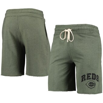 Men's Cincinnati Reds Concepts Sport Heathered Olive Mainstream Tri-Blend Shorts