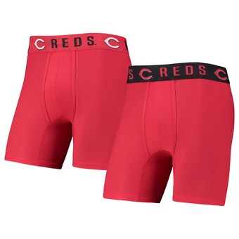 Men's Cincinnati Reds Concepts Sport Red/Black Two-Pack Flagship Boxer Briefs Set