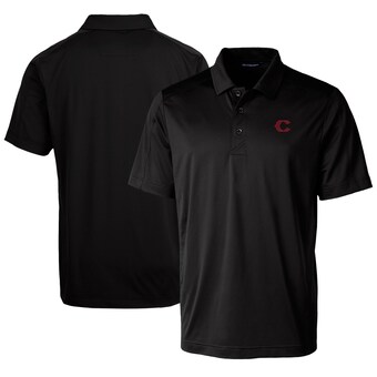 Men's Cincinnati Reds  Cutter & Buck Black City Connect Prospect Textured Stretch Polo