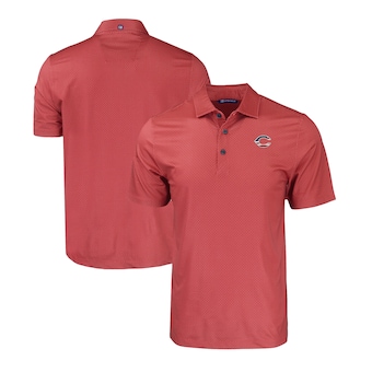 Men's Cincinnati Reds  Cutter & Buck Red Stars & Stripes Big & Tall Pike Eco Tonal Geo Print Stretch Recycled Polo