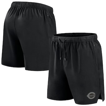 Men's Cincinnati Reds Fanatics Black Front Office Woven Shorts