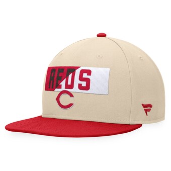 Men's Cincinnati Reds Fanatics Khaki/Red Cycle Snapback Hat