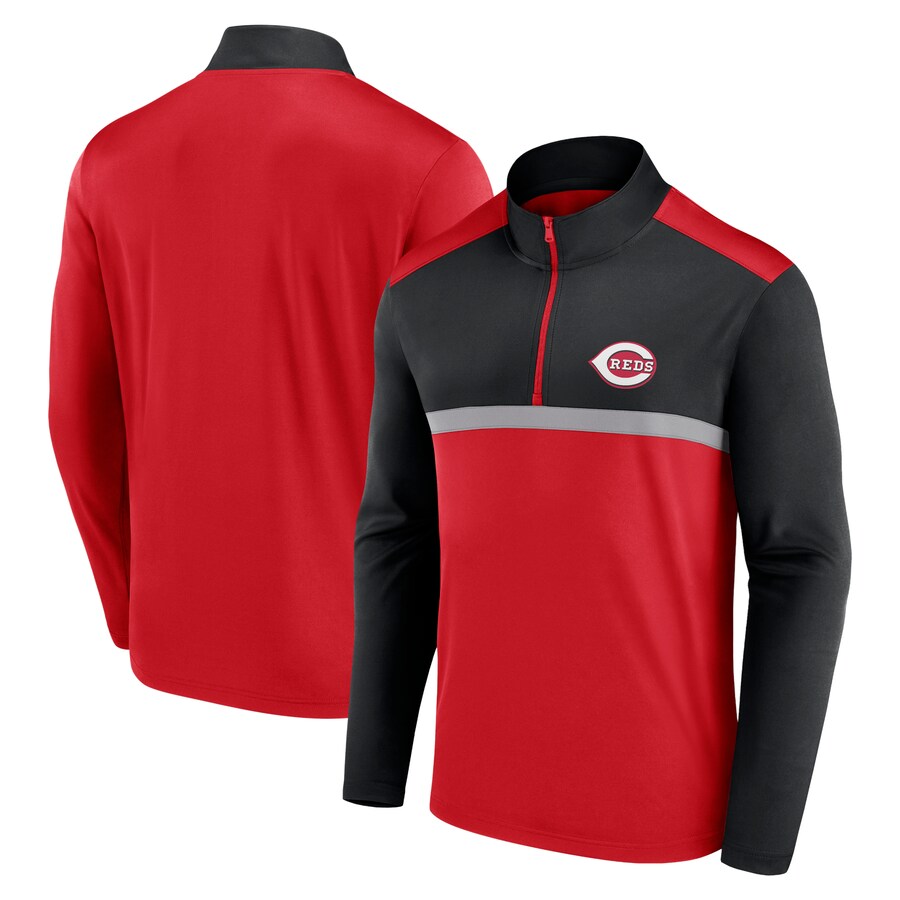 Men's Cincinnati Reds Fanatics Red Unstoppable Quarter-Zip Top